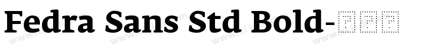 Fedra Sans Std Bold字体转换